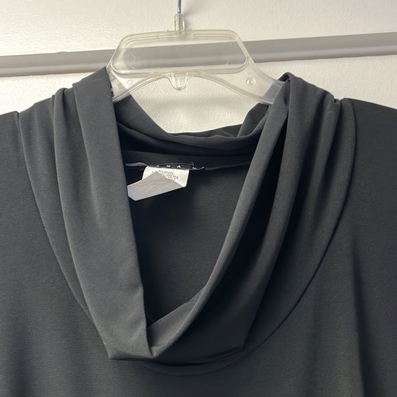 Tiana B. Women’s Black Sheath Dress with Cowl neck - size 1X - Picture 3 of 5
